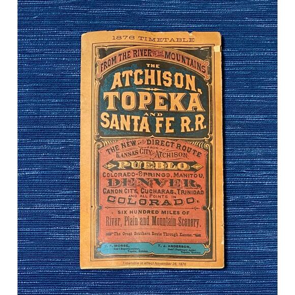 Atchison Topeka & Santa Fe Railway Timetable 1876 1976 Reprint 21B - Picture 1 of 2